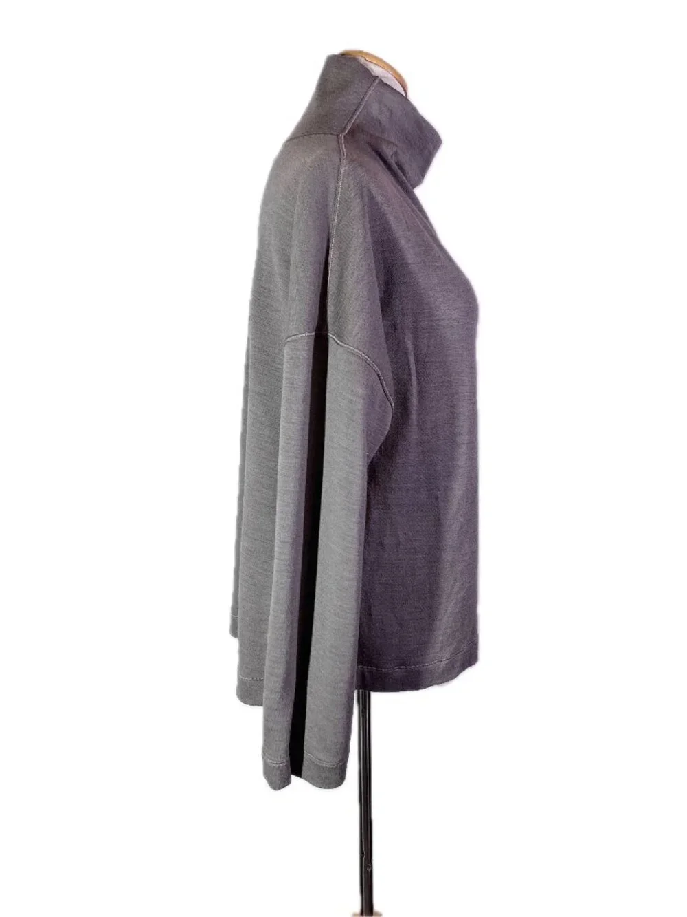 Lululemon Size 4 Principal Dancer Funnel Neck Sweater Pullover Lunar Rock Grey